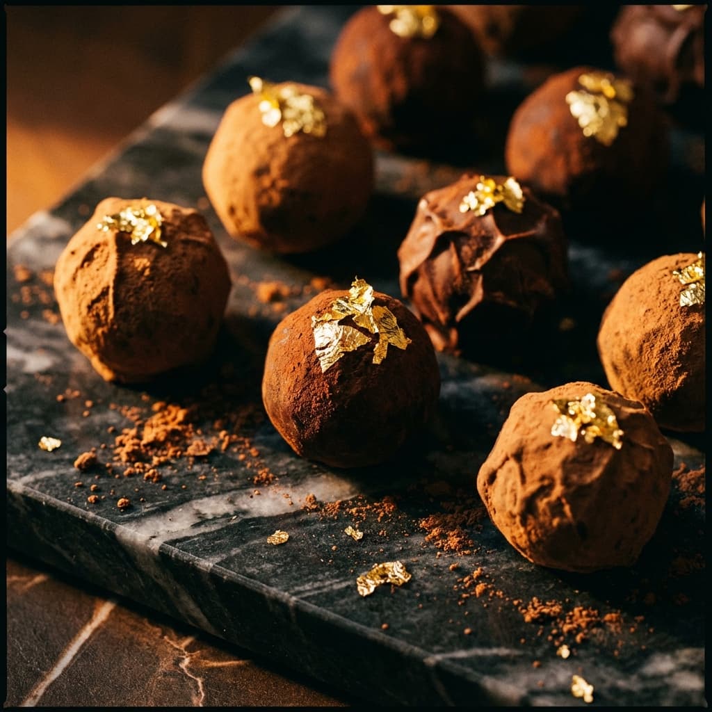 El yapımı trüf çikolatalar